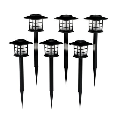 Pure Garden Solar Pathway Lights, Black, 6PK 50-LG1057